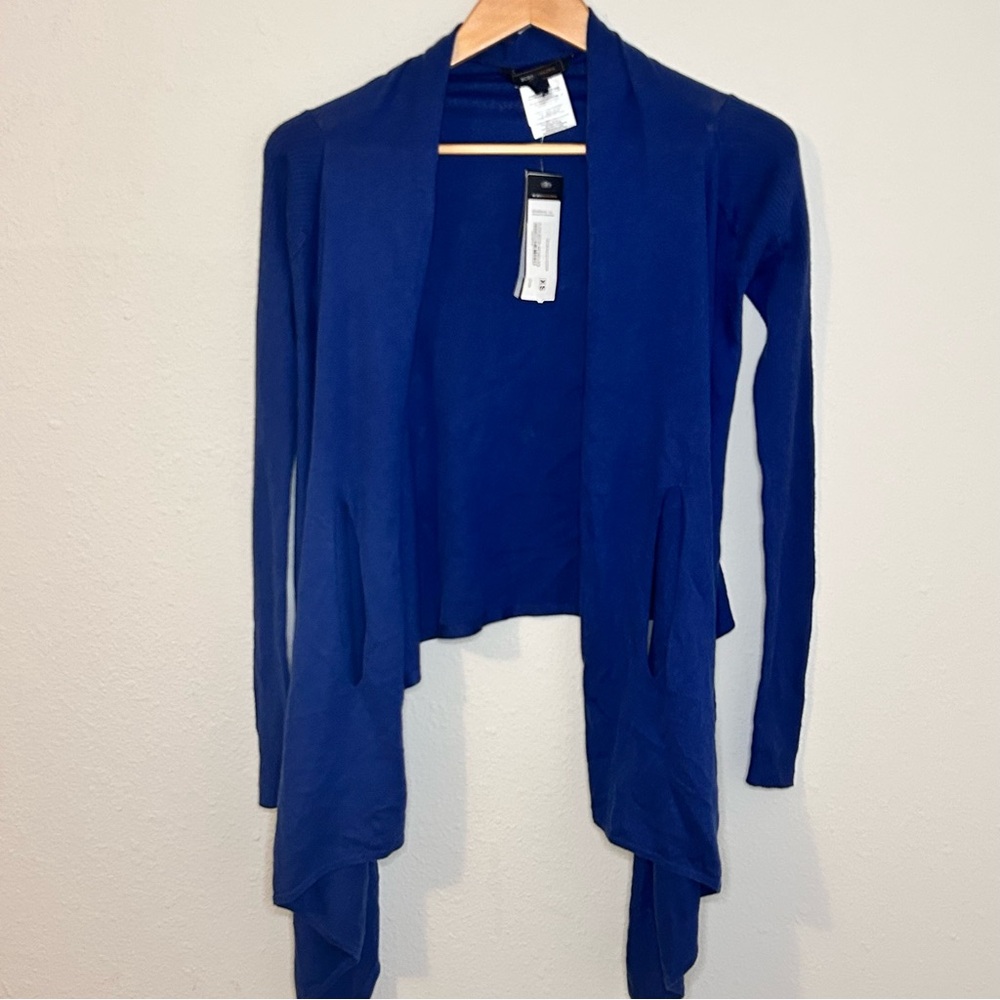 BCBGMaxAzria Deep Blue Draped Cardigan Wrap NWT
